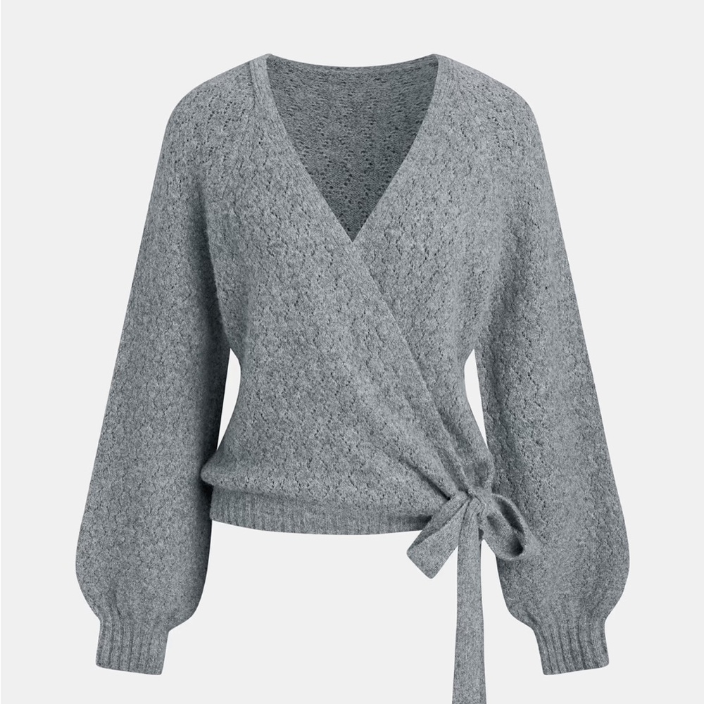 Cupshe NWT XL Falling For You Grey Sweater